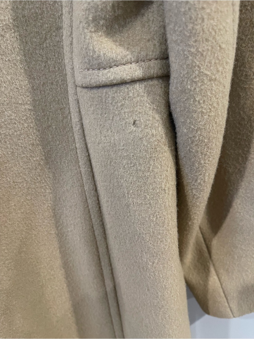 Michael Kors Camel Long Notch-Collar Wool Coat - Picture 6 of 10